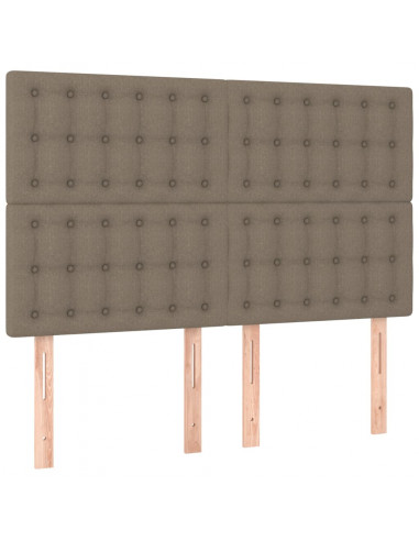 Giroletto con Testiera Tortora 140x190 cm in Tessuto