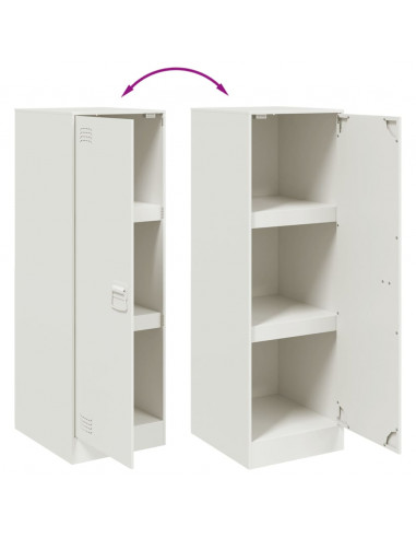 Credenza Bianca 34,5x39x107 cm in Acciaio