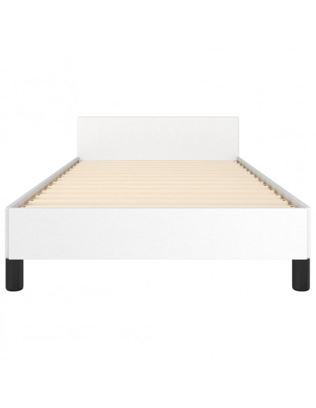 Giroletto con Testiera Bianco 100x200 cm in Similpelle