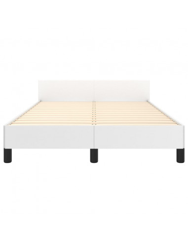 Giroletto con Testiera Bianco 120x200 cm in Similpelle