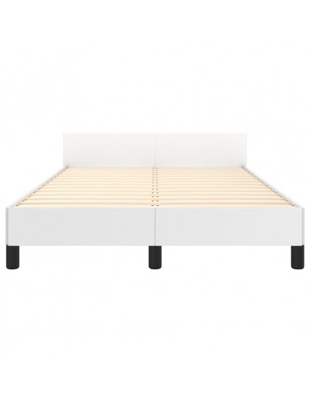 Giroletto con Testiera Bianco 120x200 cm in Similpelle