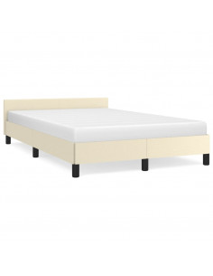 Giroletto con Testiera Crema 120x200 cm in Similpelle 2