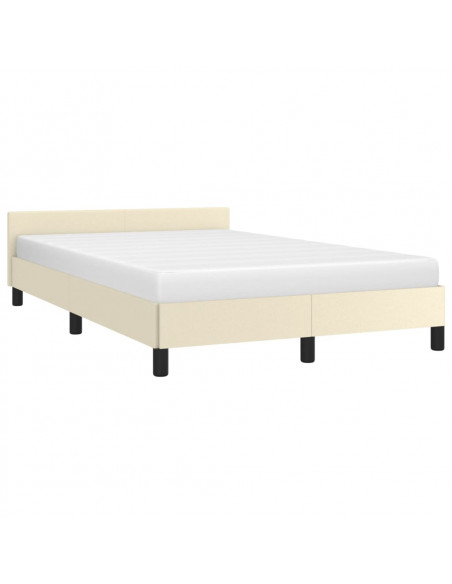 Giroletto con Testiera Crema 120x200 cm in Similpelle