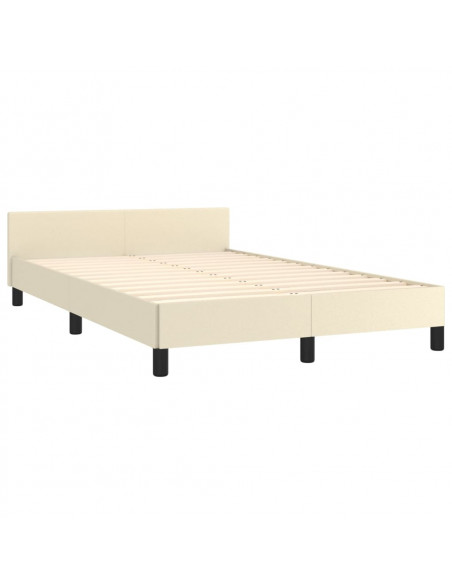 Giroletto con Testiera Crema 120x200 cm in Similpelle