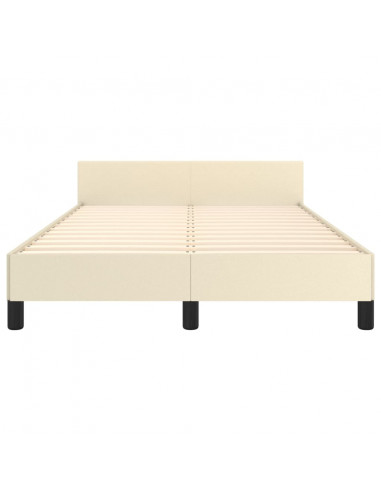 Giroletto con Testiera Crema 120x200 cm in Similpelle