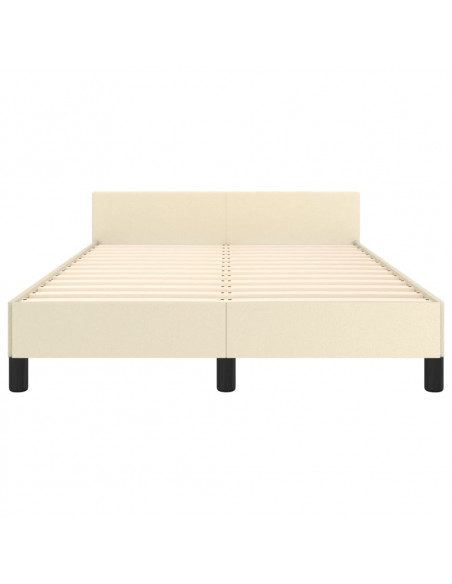 Giroletto con Testiera Crema 120x200 cm in Similpelle