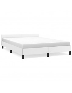 Giroletto con Testiera Bianco 140x190 cm in Similpelle 2