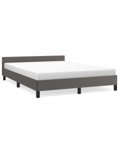 Giroletto con Testiera Crema 140x190 cm in Similpelle 2