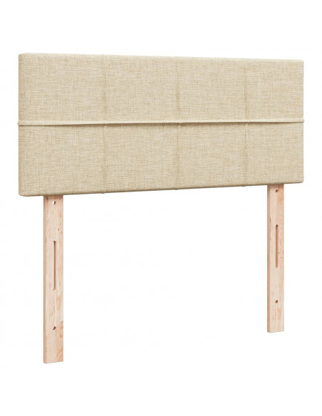 Giroletto a Molle con Materasso Crema 120x190 cm in Tessuto