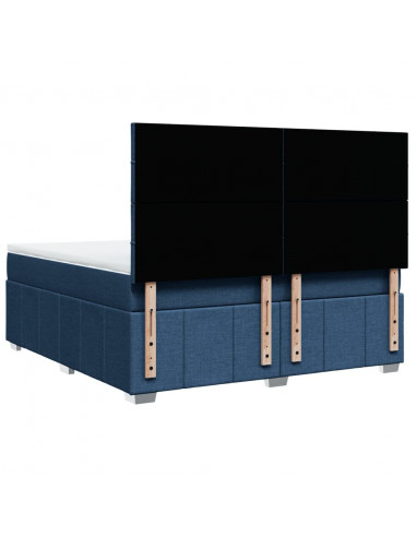 Giroletto a Molle con Materasso Blu 180x200 cm in Tessuto