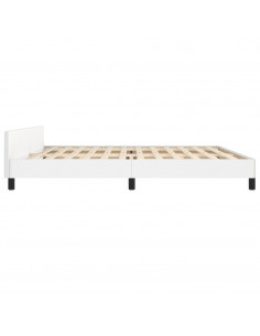 Giroletto con Testiera Bianco 200x200 cm in Similpelle 2