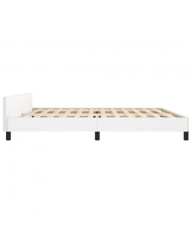 Giroletto con Testiera Bianco 200x200 cm in Similpelle