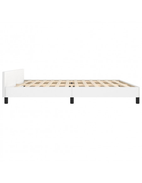 Giroletto con Testiera Bianco 200x200 cm in Similpelle