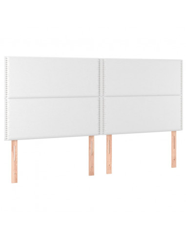 Giroletto con Testiera Bianco 200x200 cm in Similpelle