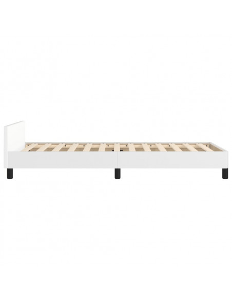 Giroletto con Testiera Bianco 90x190 cm in Similpelle