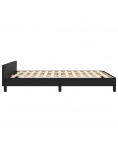 Giroletto con Testiera Nero 140x190 cm in Similpelle 2