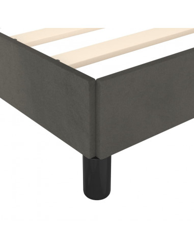 Giroletto con Testiera Grigio Scuro 100x200 cm in Velluto