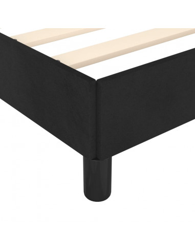 Giroletto con Testiera Nero 120x200 cm in Velluto