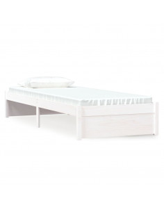 Giroletto Bianco in Legno Massello 75x190 cm Small Single 2