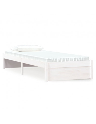 Giroletto Bianco in Legno Massello 75x190 cm Small Single