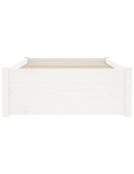 Giroletto Bianco in Legno Massello 75x190 cm Small Single