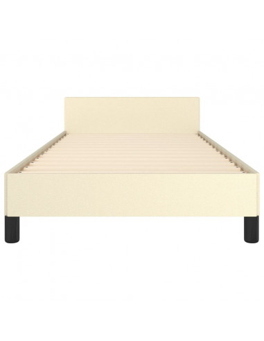 Giroletto con Testiera Crema 80x200 cm in Similpelle