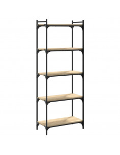 Libreria 5 Ripiani Rovere Sonoma 60x30x154 cm Legno Multistrato 2