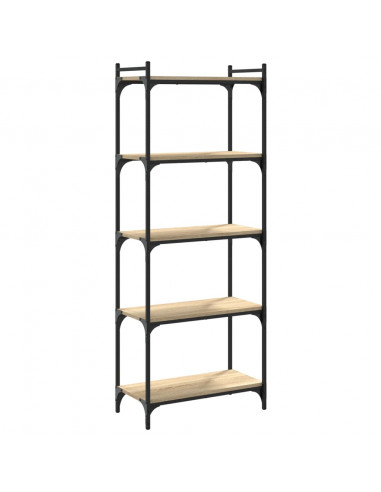 Libreria 5 Ripiani Rovere Sonoma 60x30x154 cm Legno Multistrato