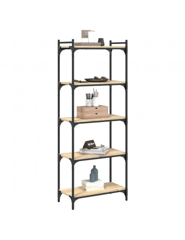 Libreria 5 Ripiani Rovere Sonoma 60x30x154 cm Legno Multistrato