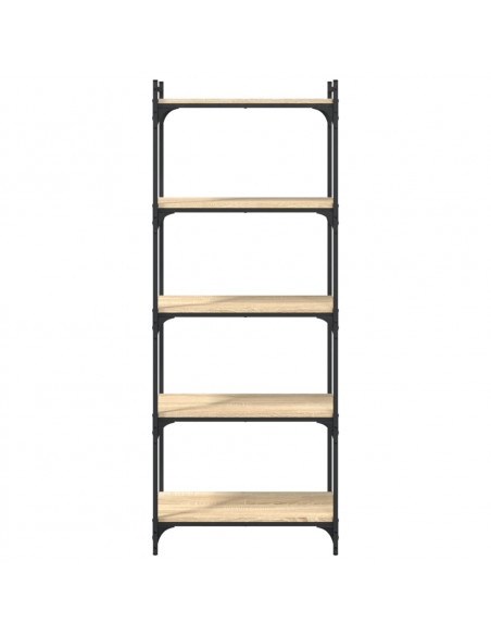 Libreria 5 Ripiani Rovere Sonoma 60x30x154 cm Legno Multistrato