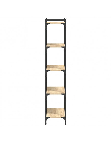 Libreria 5 Ripiani Rovere Sonoma 60x30x154 cm Legno Multistrato