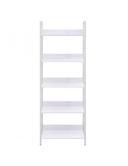 Scaffale Libri 5 Ripiani Bianco 60x27,6x158,5 Legno Multistrato