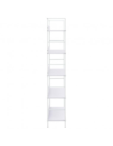 Scaffale Libri 5 Ripiani Bianco 60x27,6x158,5 Legno Multistrato