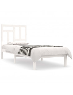 Giroletto Bianco in Legno Massello di Pino 90x200 cm 2