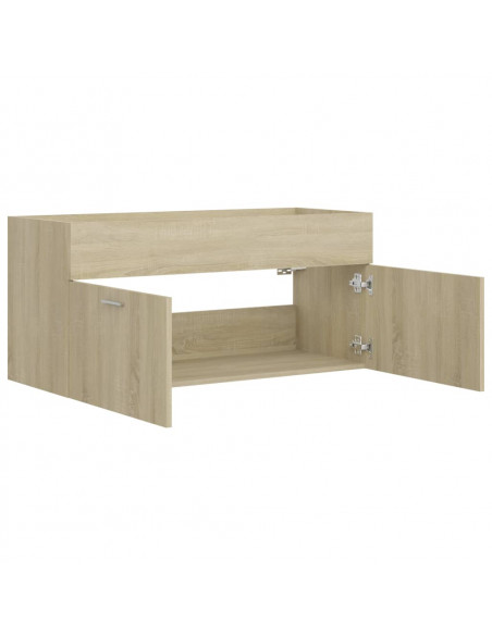 Mobile Lavabo Rovere Sonoma 100x38,5x46 cm in Legno Multistrato