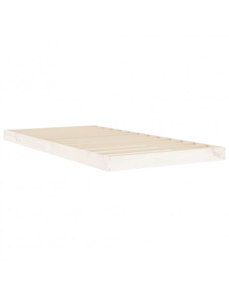 Giroletto Bianco 90x190 cm Single in Legno Massello di Pino