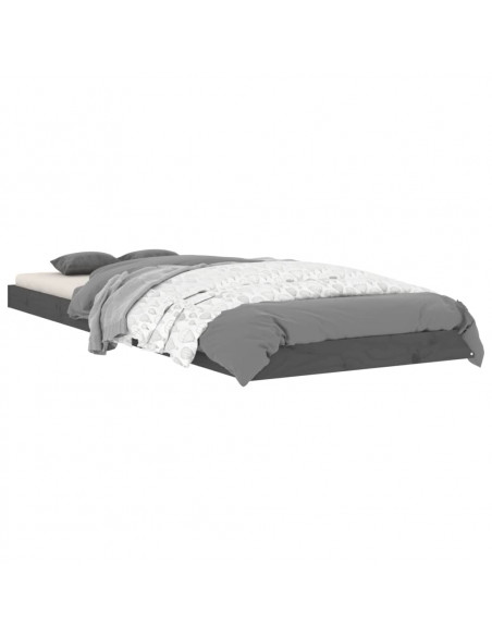 Giroletto Grigio 75x190 cm Small Single Legno Massello di Pino