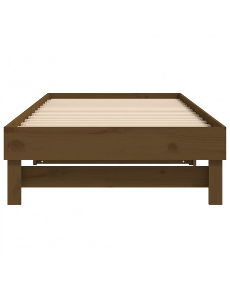 Dormeuse Estraibile Miele 2x(90x200) cm Legno Massello di Pino