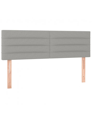 Giroletto a Molle con Materasso Grigio Chiaro 140x190cm Tessuto