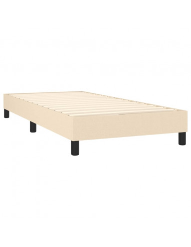 Giroletto a Molle con Materasso Crema 90x190 cm in Tessuto