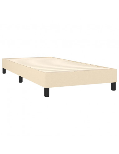 Giroletto a Molle con Materasso Crema 80x200 cm inTessuto