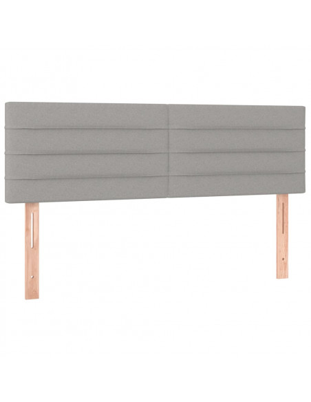 Giroletto a Molle con Materasso Grigio Chiaro 140x190cm Tessuto