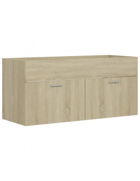 Mobile con Lavabo Integrato Rovere Sonoma in Legno Multistrato