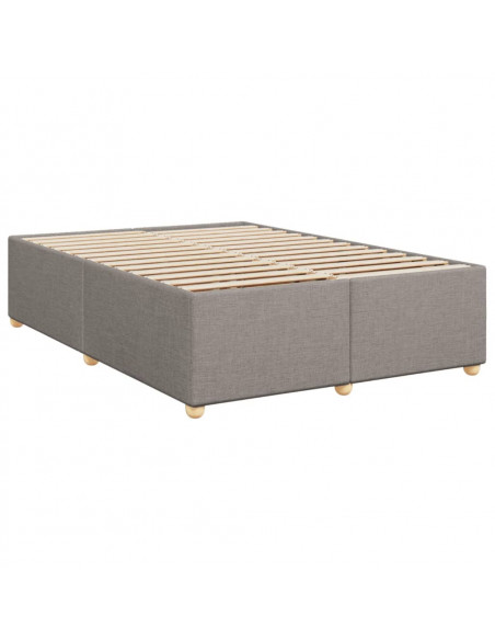 Giroletto a Molle con Materasso Tortora 140x200 cm in Tessuto