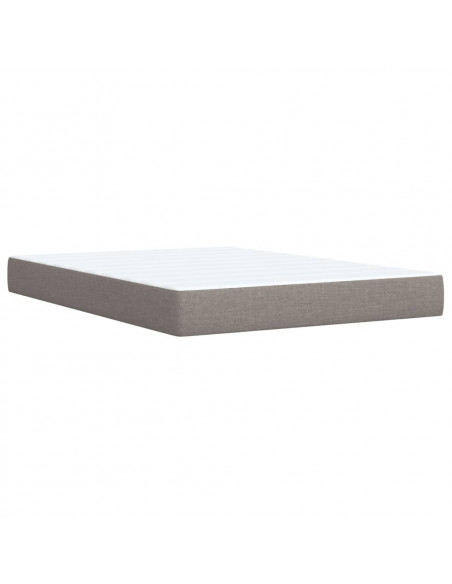 Giroletto a Molle con Materasso Tortora 140x200 cm in Tessuto