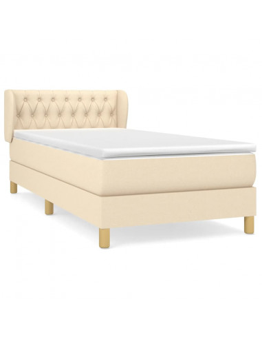 Giroletto a Molle con Materasso Crema 90x200 cm inTessuto