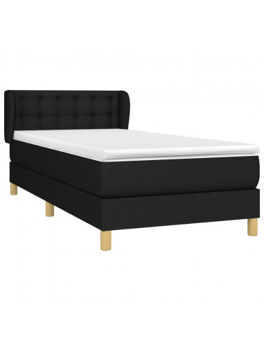 Giroletto a Molle con Materasso Nero 80x200 cm inTessuto