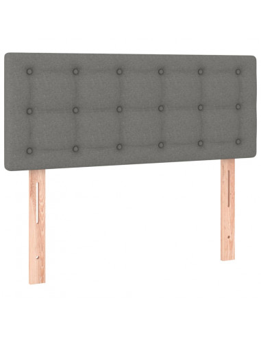 Giroletto a Molle con Materasso Grigio Scuro 90x190 cm Tessuto