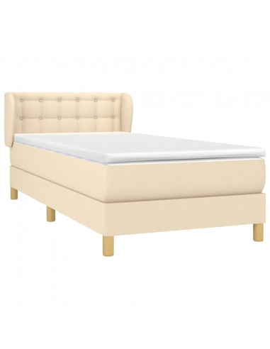 Giroletto a Molle con Materasso Crema 90x200 cm inTessuto