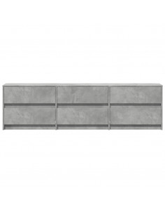 Mobile Porta TV con LED Grigio Cemento 180x34x50cm Truciolato 2